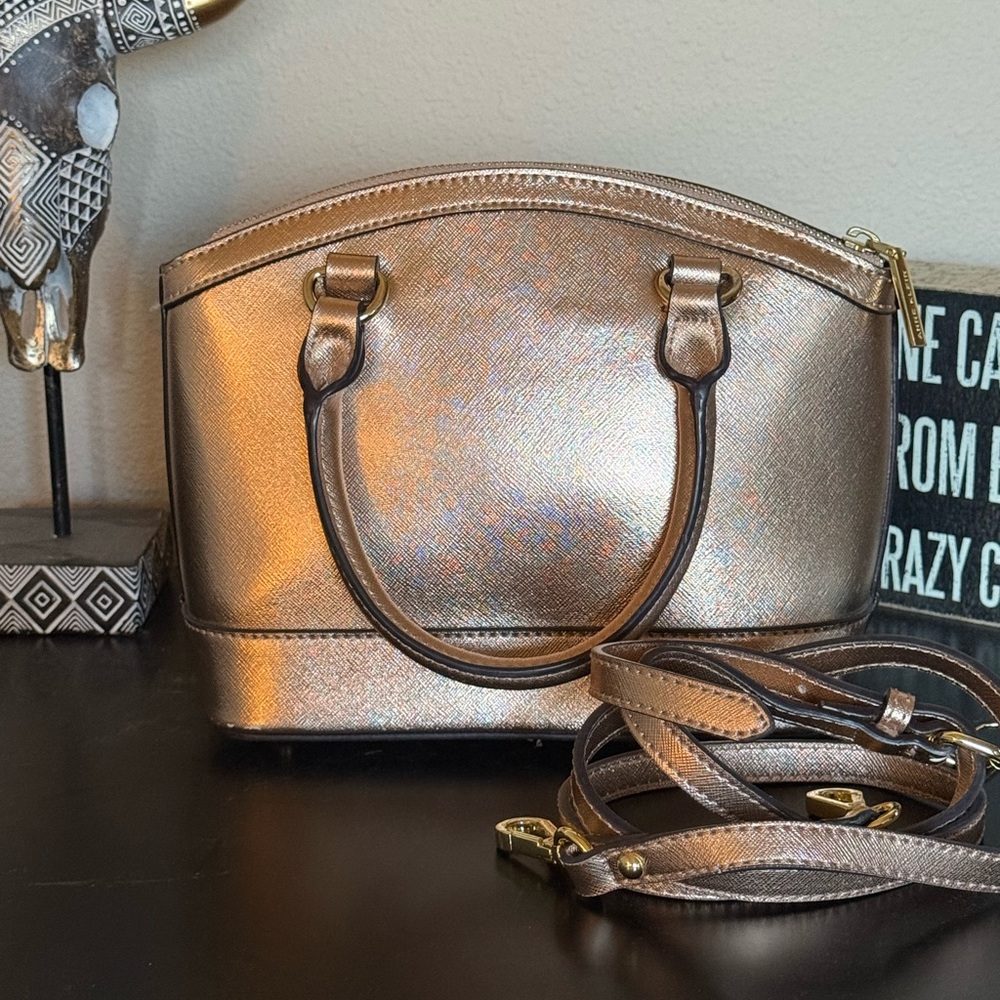Anne Klein Metallic Gold Shoulder Bag